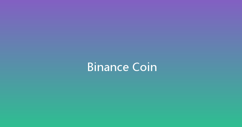 Binance Coin 