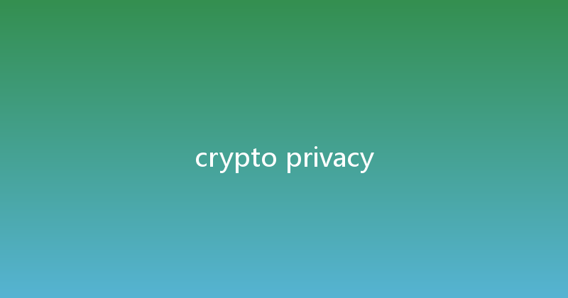 crypto privacy 